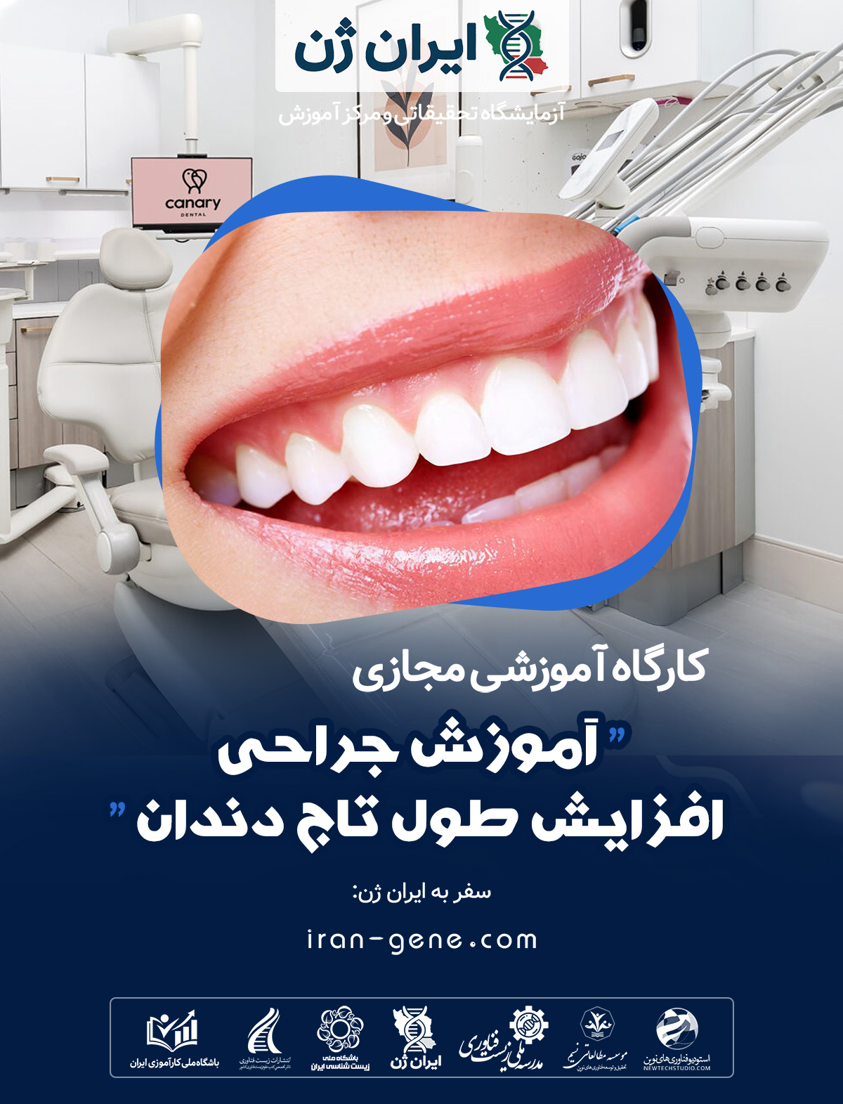 کارگاه آموزشی آموزش جراحی افزایش طول تاج دندان